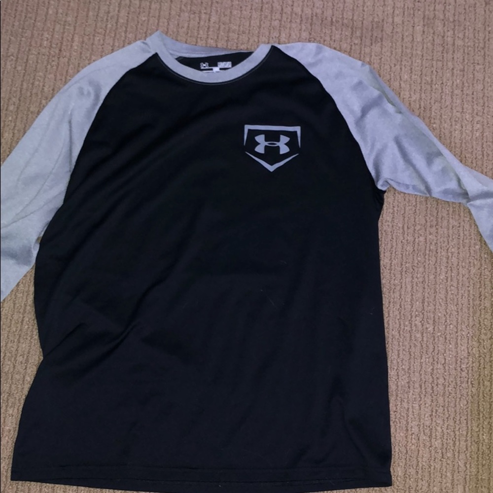 Under Armour Baseball 3/4 Sleeve Black/Grey Drifit